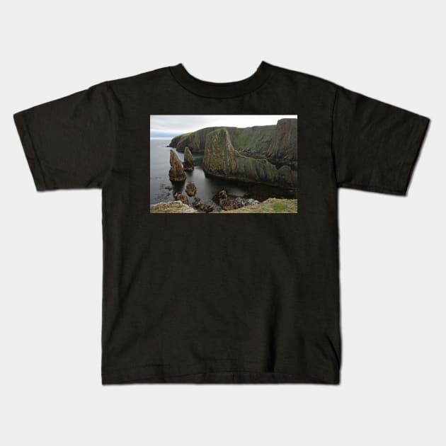 Cliffs, Westerwick Kids T-Shirt by orcadia